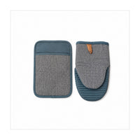 Woerdman Ovenwant en Pannenlap Set - Blauw