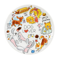 Blond Amsterdam Dieren Bord Dog Lover - 22 cm