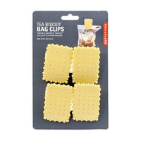 Kikkerland Bagclips 4 stuks - Biscuit