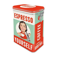Nostalgic Art Blik met Klip - Espressokopje Yourself