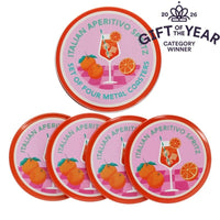 Rex Metalen Onderzetters 4-delig - Aperitivo Spritz
