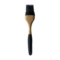 Slowtime Siliconen Invetkwast Breed Zwart/Hout - 24 cm
