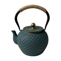 Woerdman Theepot Gietijzer Aqua Blauw Stip - 1,2 liter
