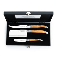 Laguiole Style de Vie Luxury Line Kaasmessen 3-delig - Olijfhout
