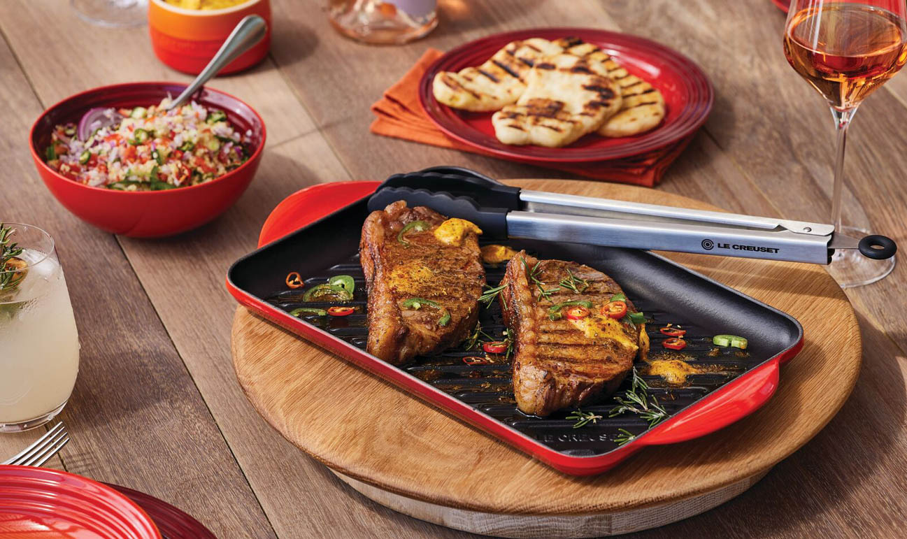Le Creuset Grill Gietijzer Rechthoek Kersenrood - 32 cm