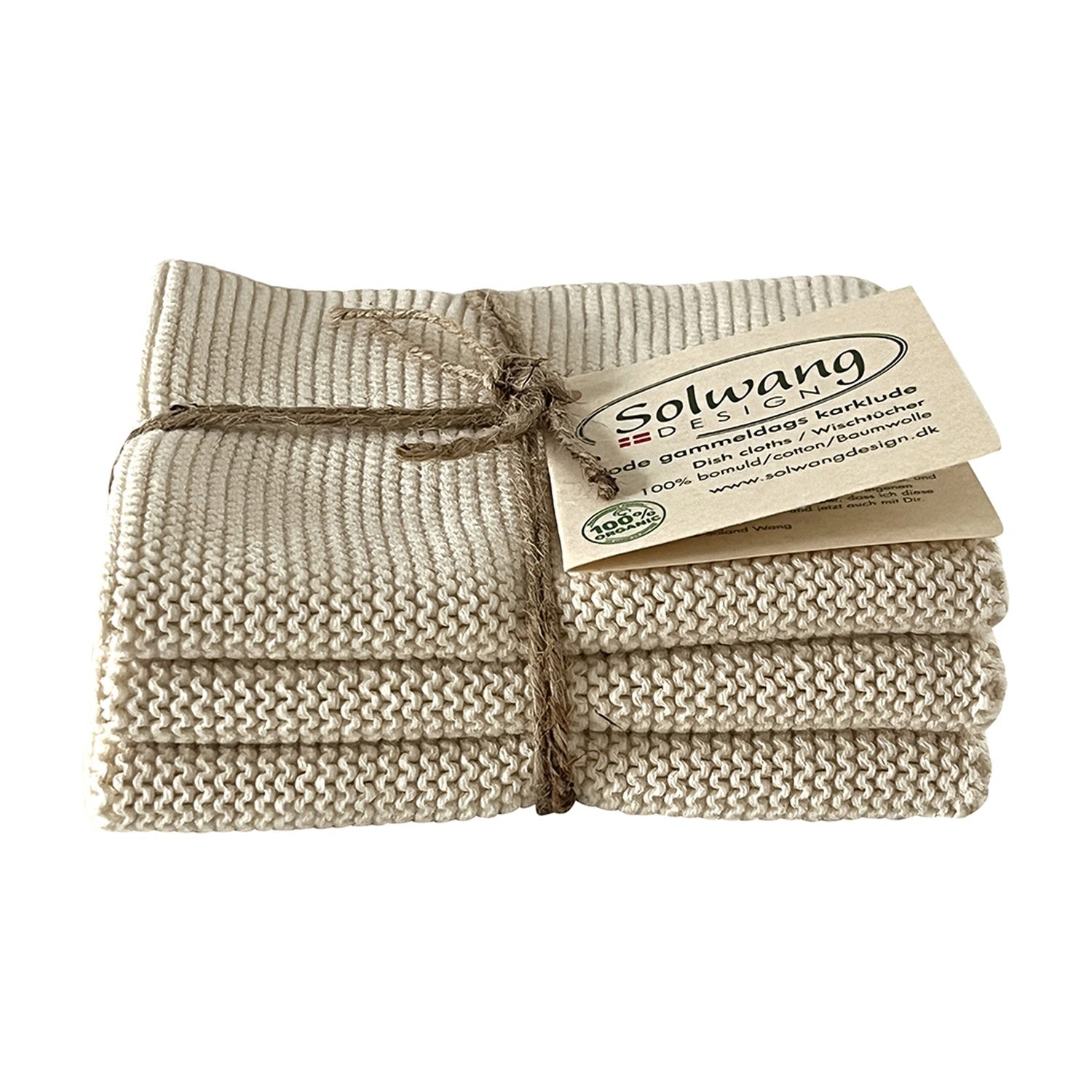Solwang Design Vaatdoekjes set van 3 - Soft Nature op witte achtergrond