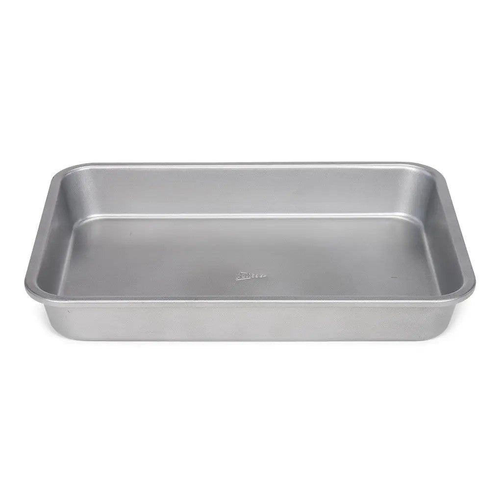 Patisse Silver Top Bak- en Braadslede op witte achtergrond met zilvergrijze bak en afgeronde hoeken