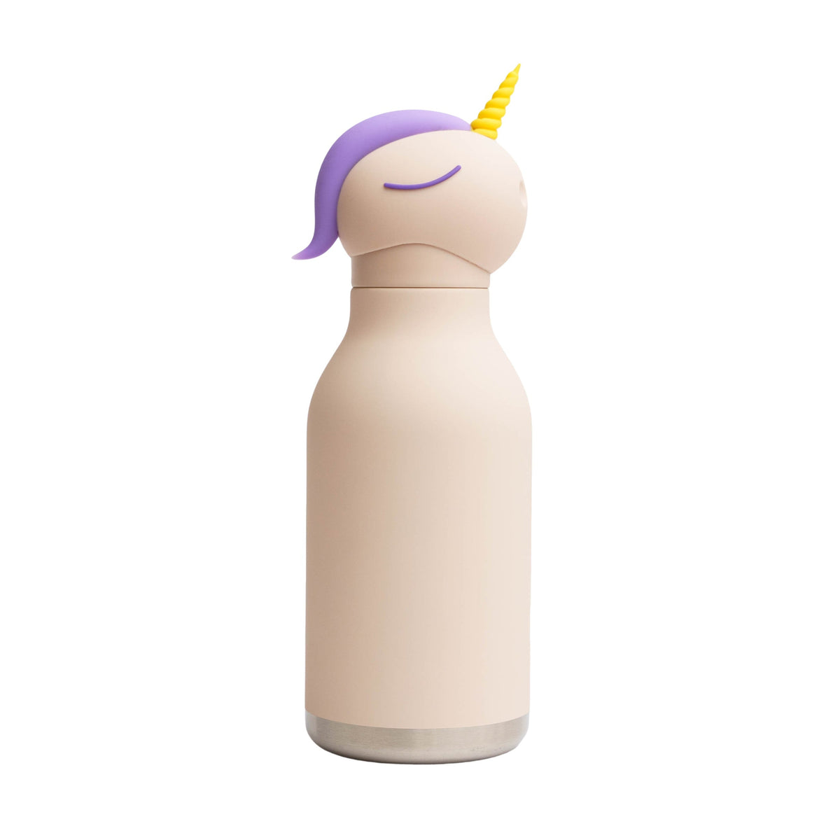Asobu Bestie Thermosfles Eenhoorn - 470 ml op witte achtergrond, andere hoek