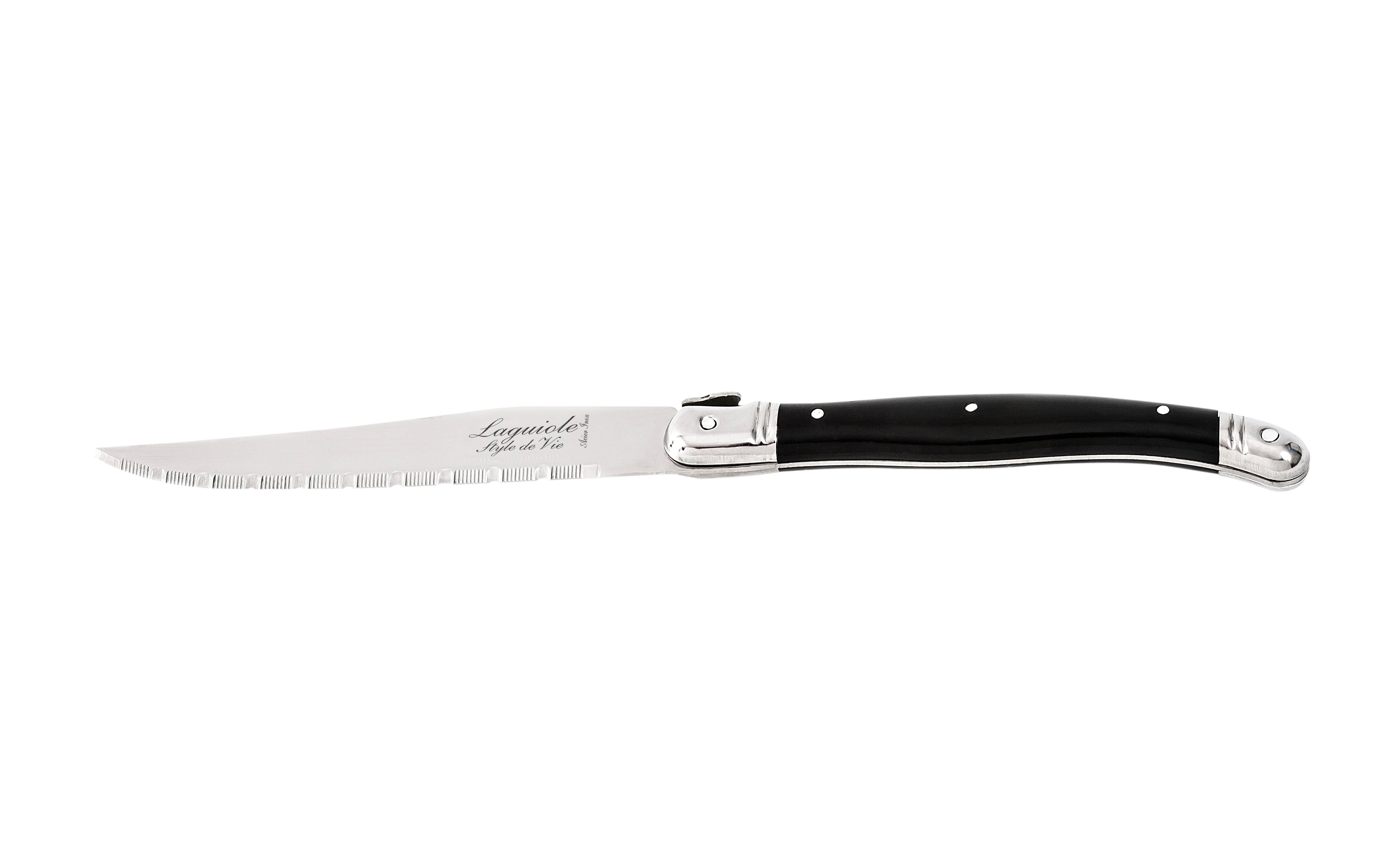 Laguiole Style de Vie Premium Line Steakmessen 6-delig - Zwart