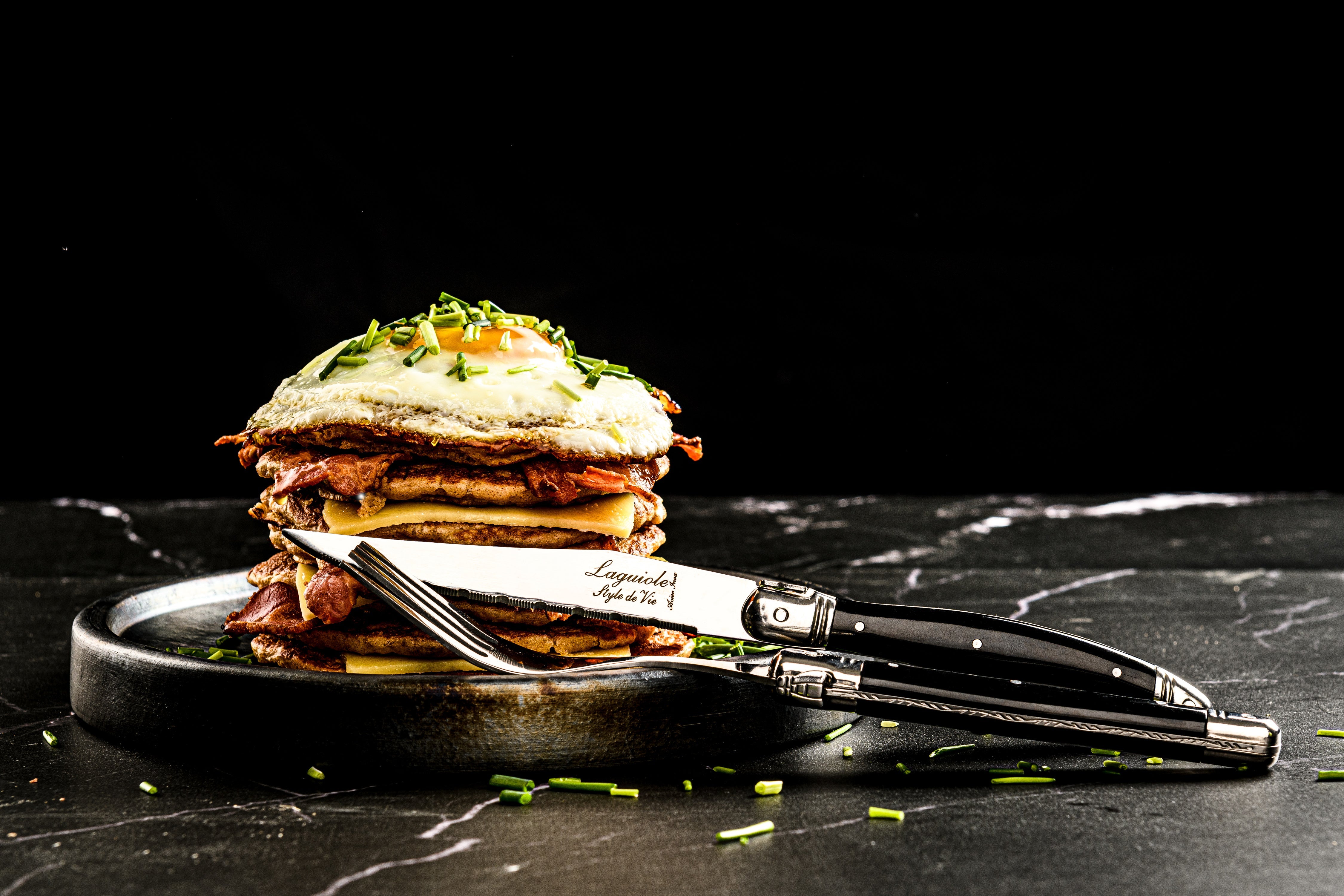 Laguiole Style de Vie Premium Line Steakmessen 6-delig - Zwart