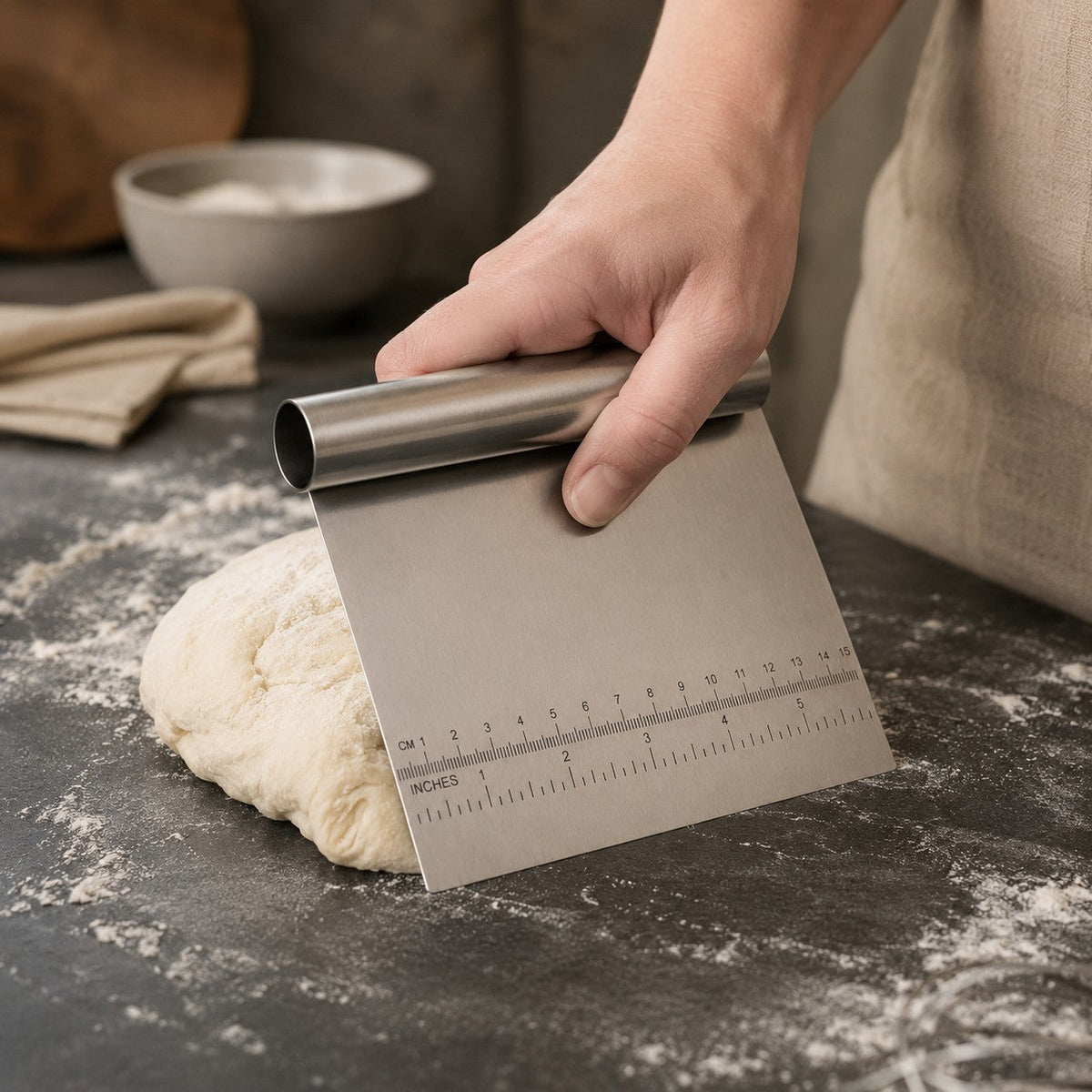 Woerdman Deegschraper RVS - 15 cm - detailfoto
