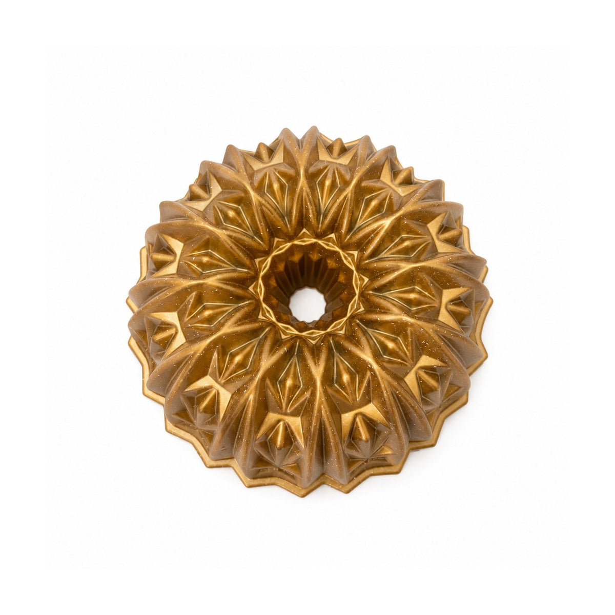Woerdman Bakvorm Kroon Gietaluminium Goud - 24 cm op witte achtergrond