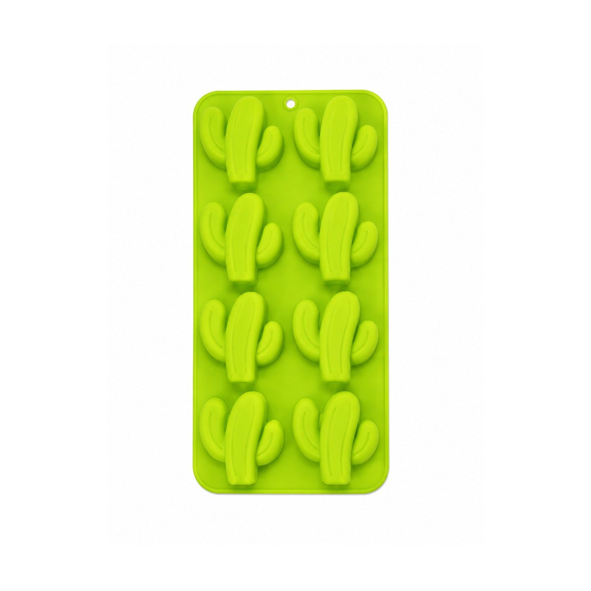 Woerdman Bakmat Chocolade Siliconen Cactus - 8 Stuks op witte achtergrond