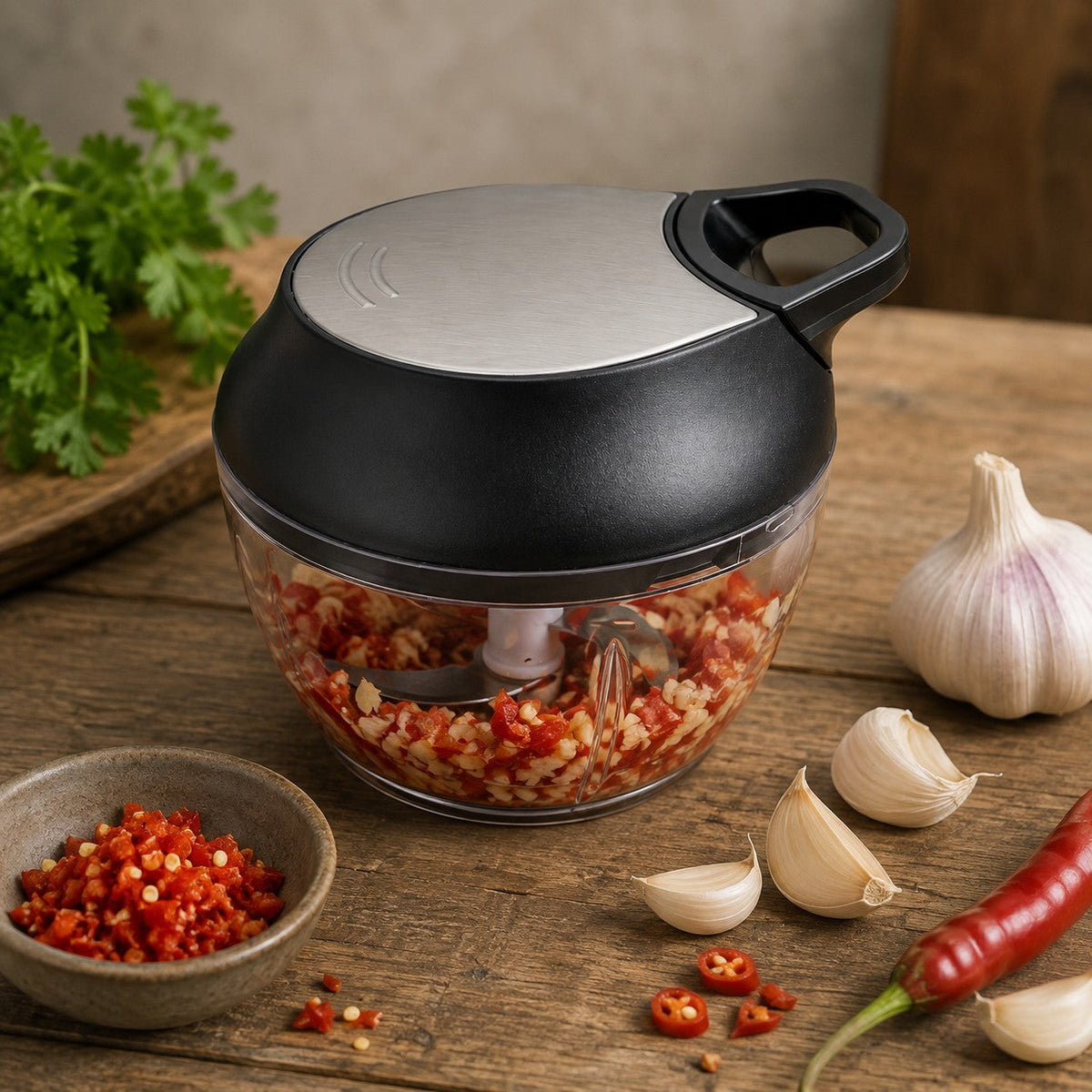 Woerdman Groentesnijder met Trekker - 950 ml - detailfoto
