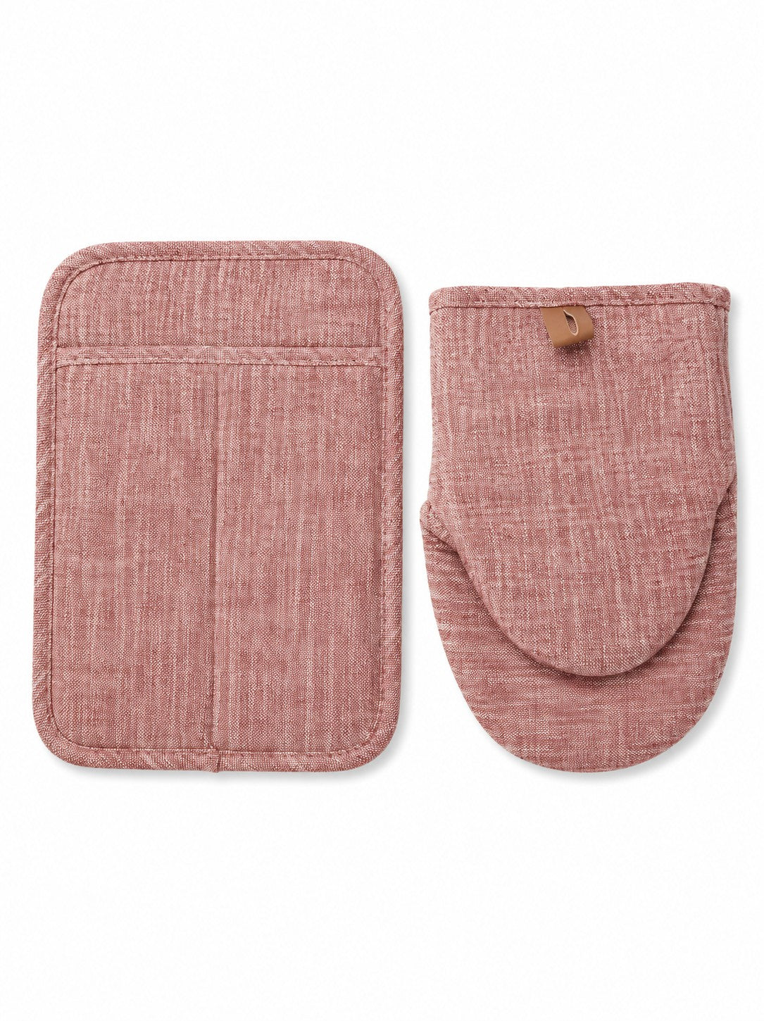 Woerdman Ovenwant en Pannenlap Set - Rood - detailfoto