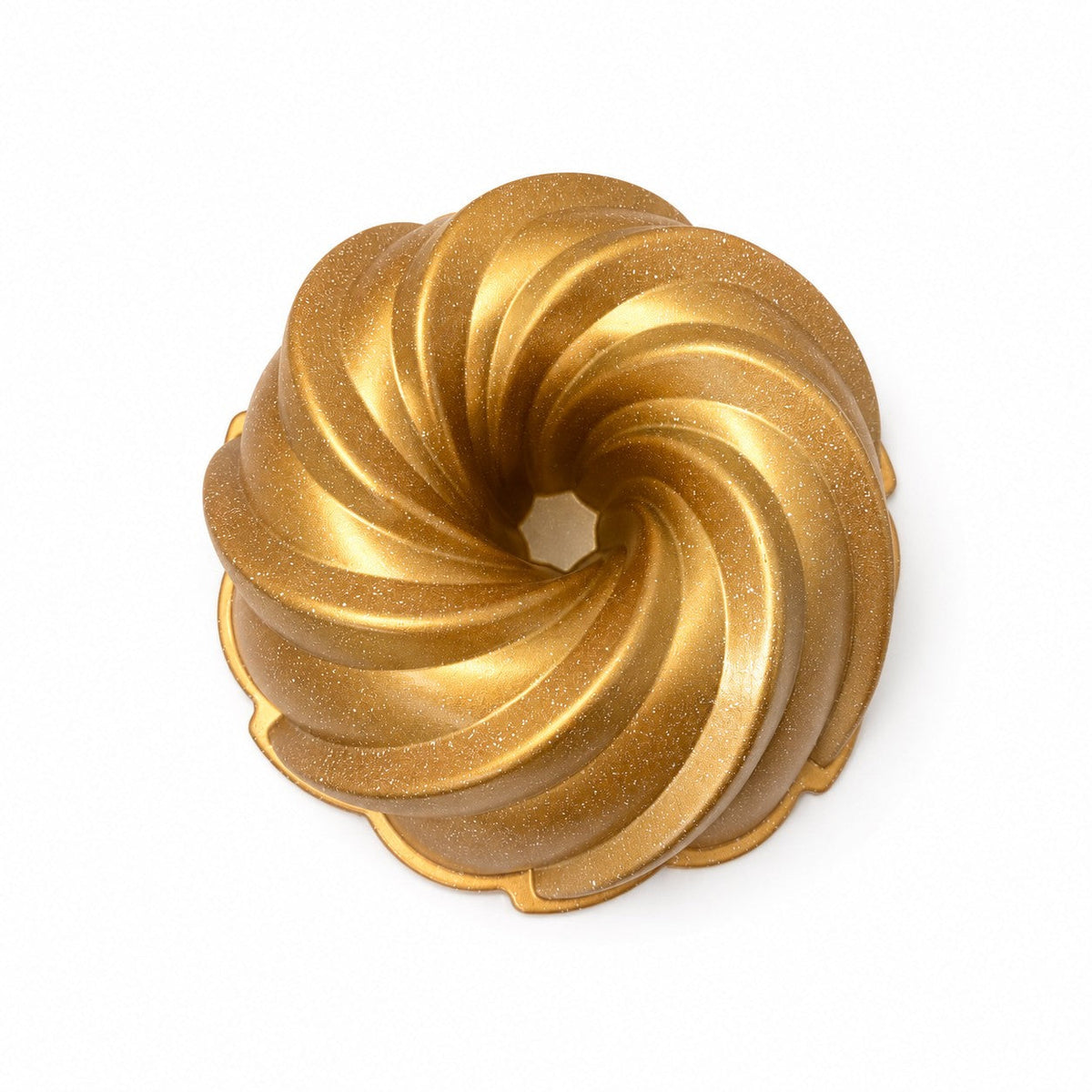 Woerdman Tulbandvorm Swirl Gietaluminium Goud - 24 cm - detailfoto