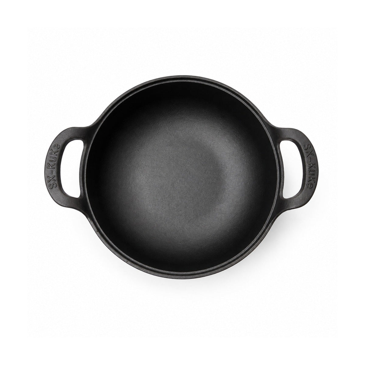 Woerdman Wokpan Gietijzer Zwart - 24 cm op witte achtergrond