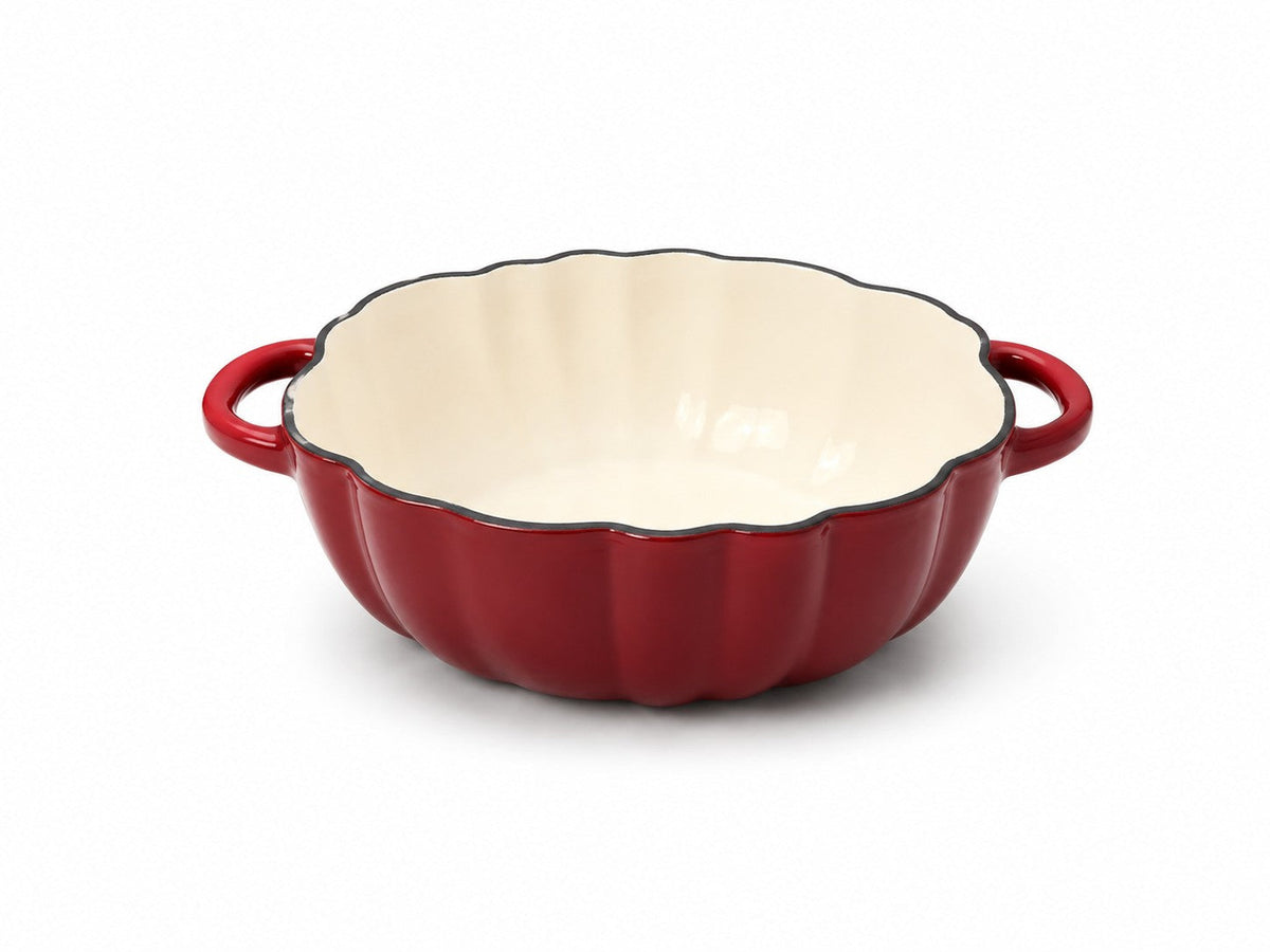 Woerdman Braadpan Tomaat Gietijzer Ovaal Rood - 28 cm - detailfoto