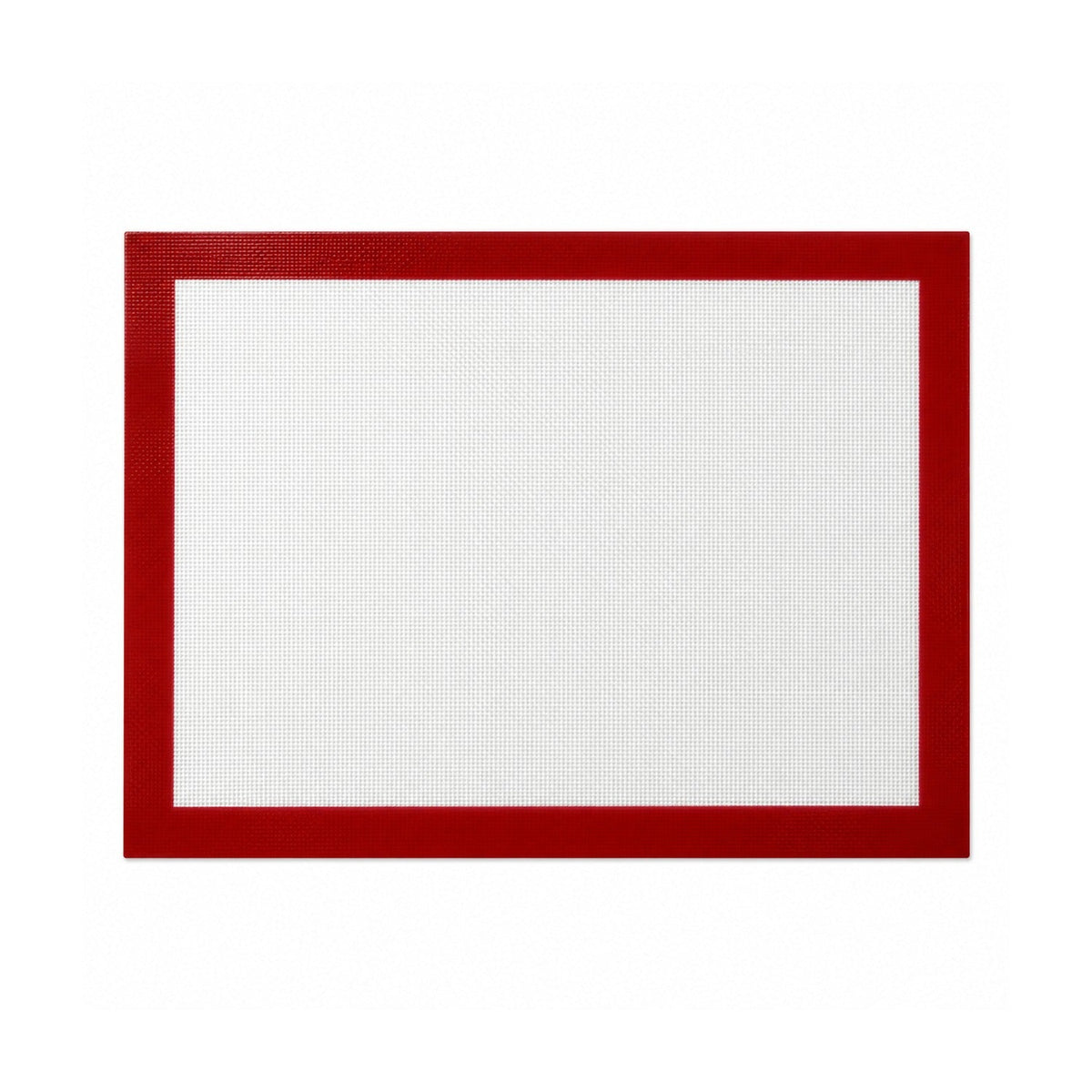 Woerdman Bakmat Siliconen Wit/Rood - 40 x 30 cm op witte achtergrond