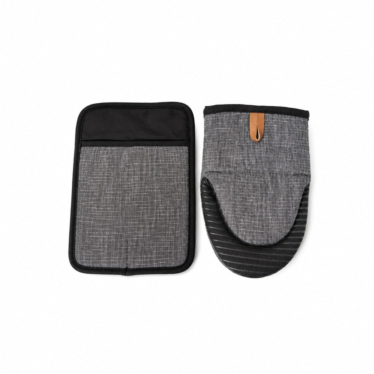 Woerdman Ovenwant en Pannenlap Set - Zwart - detailfoto