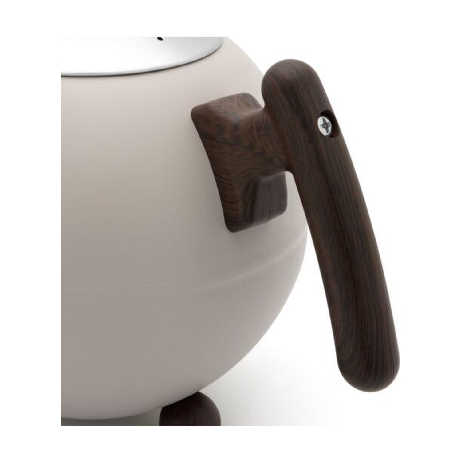 Bredemeijer Duet Bella Ronde Dubbelwandige Theepot Mat Beige - 1,2 liter op witte achtergrond