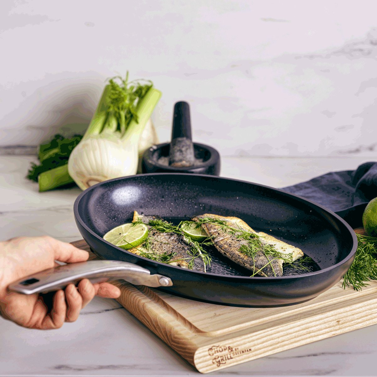 GreenPan Chop & Grill Keramische Vispan Ovaal - 33 x 23 cm
