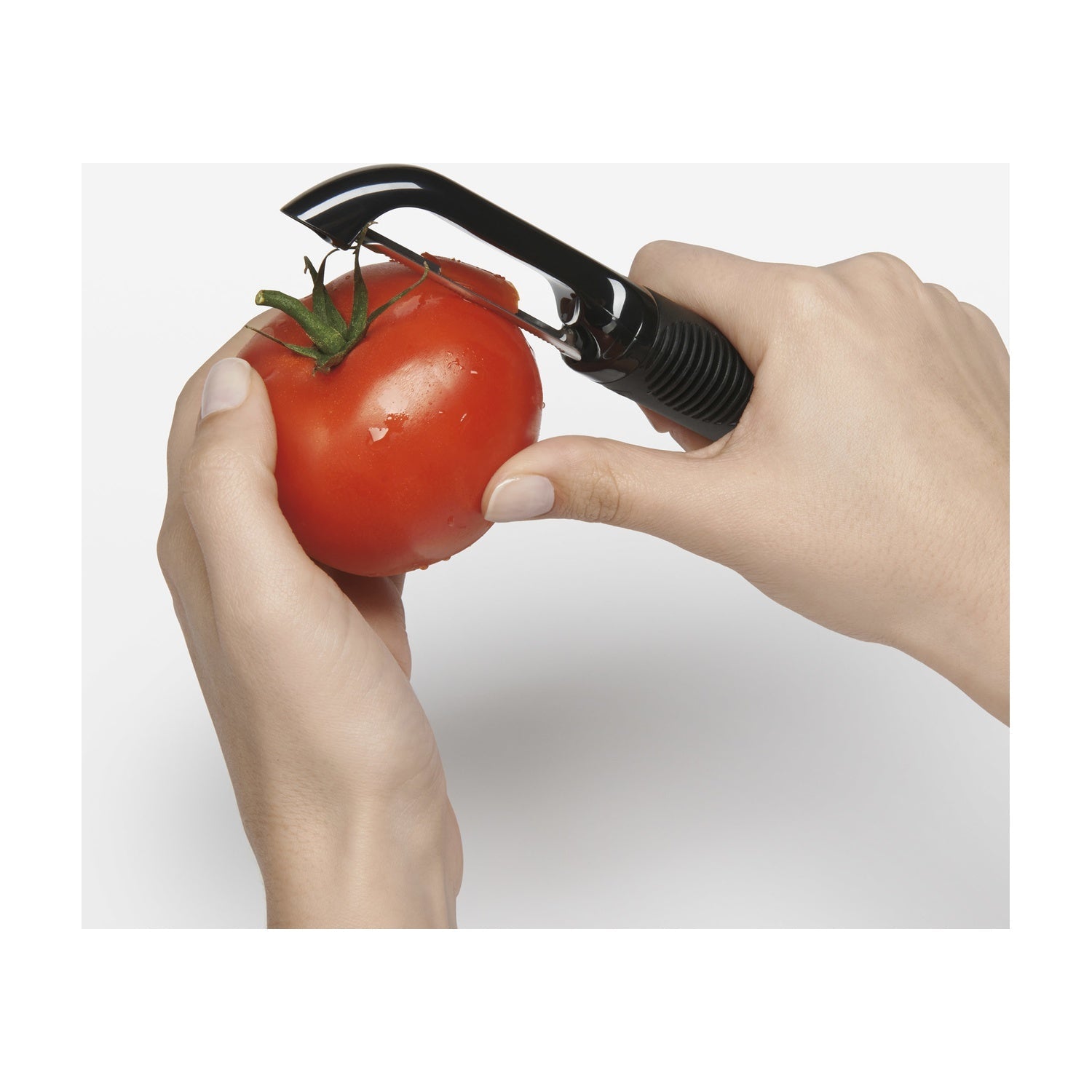 OXO Good Grips Dunschiller met Gekarteld Mes, detailfoto
