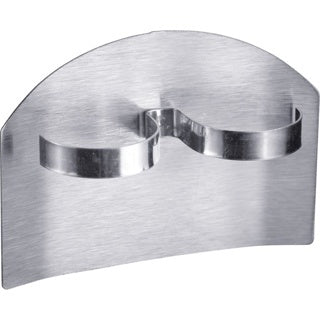 Westmark Vingerbeschermers, zilver, RVS vingerbeschermer met twee ovale uitsparingen op witte achtergrond