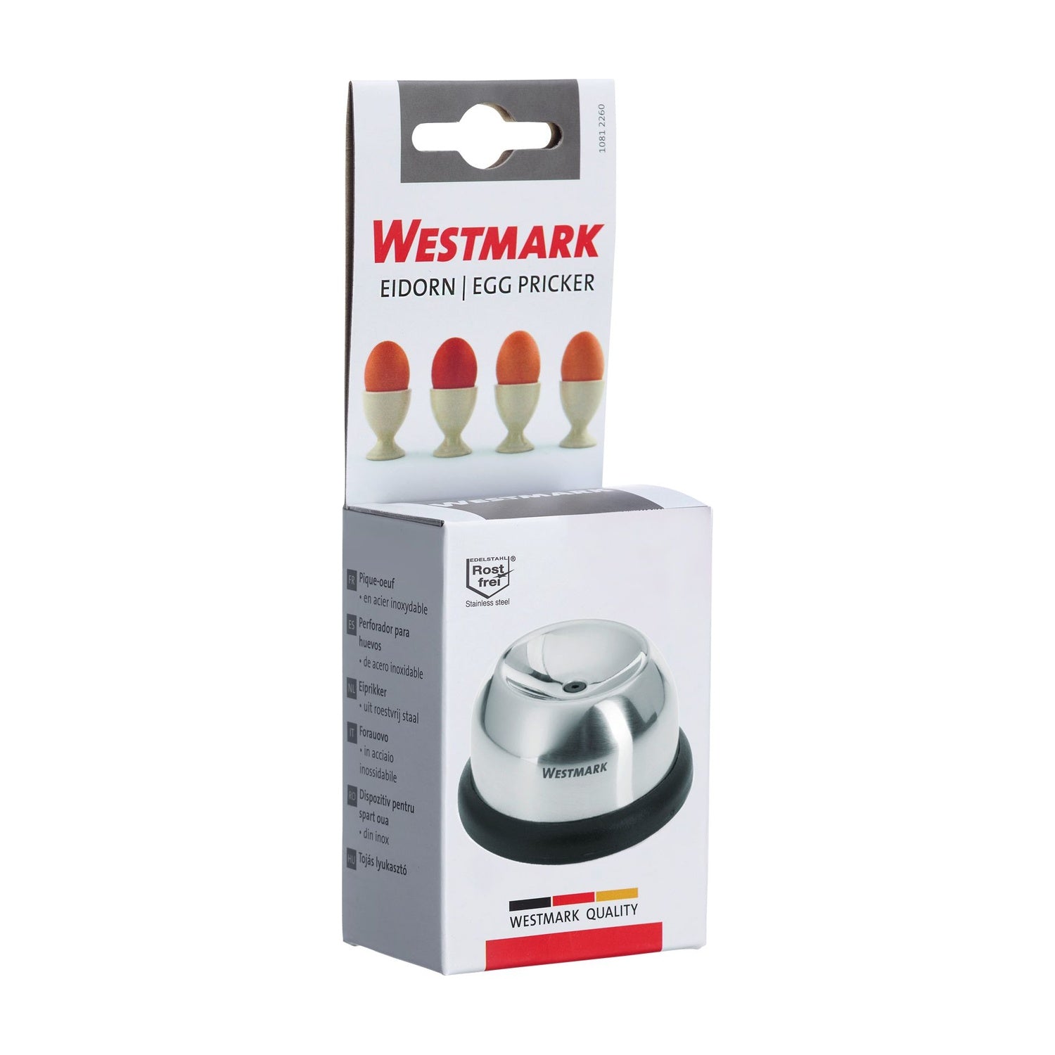 Westmark Eierprikker - RVS op witte achtergrond