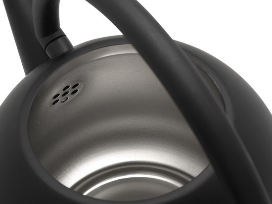 Bredemeijer Duet Saturn theepot met doorkijk in de tuit en het metalen theefilter binnenin