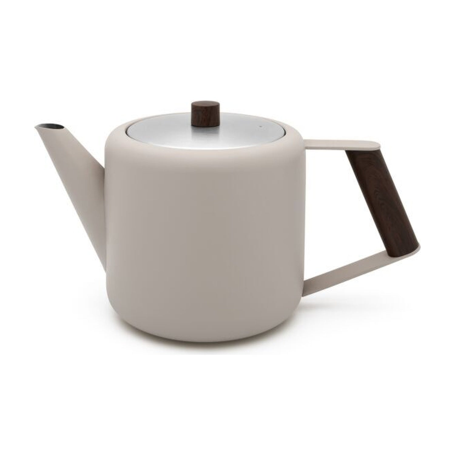Bredemeijer Duet Design Boston Dubbelwandige Theepot Mat Beige - 1,1 liter op witte achtergrond