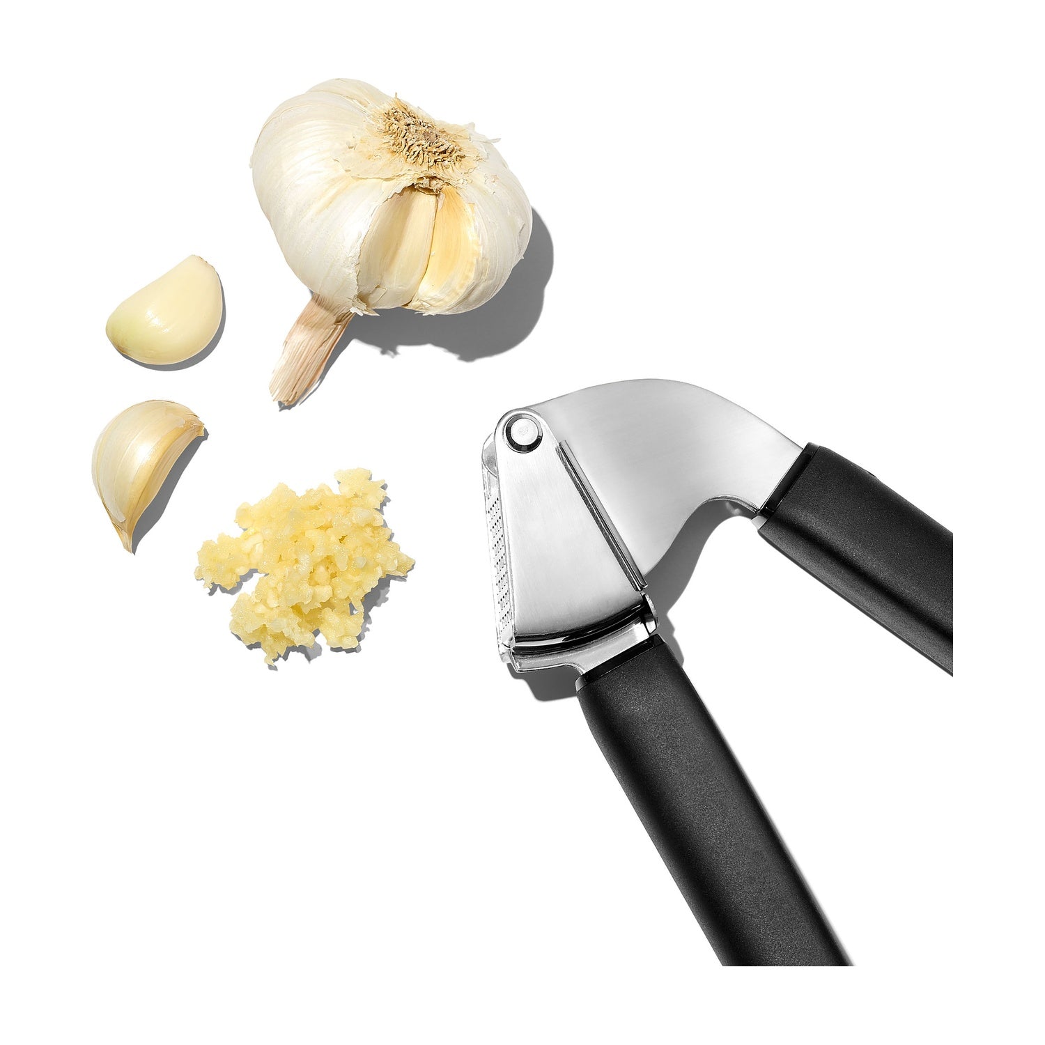 OXO Good Grips Knoflookpers RVS, productfoto 4