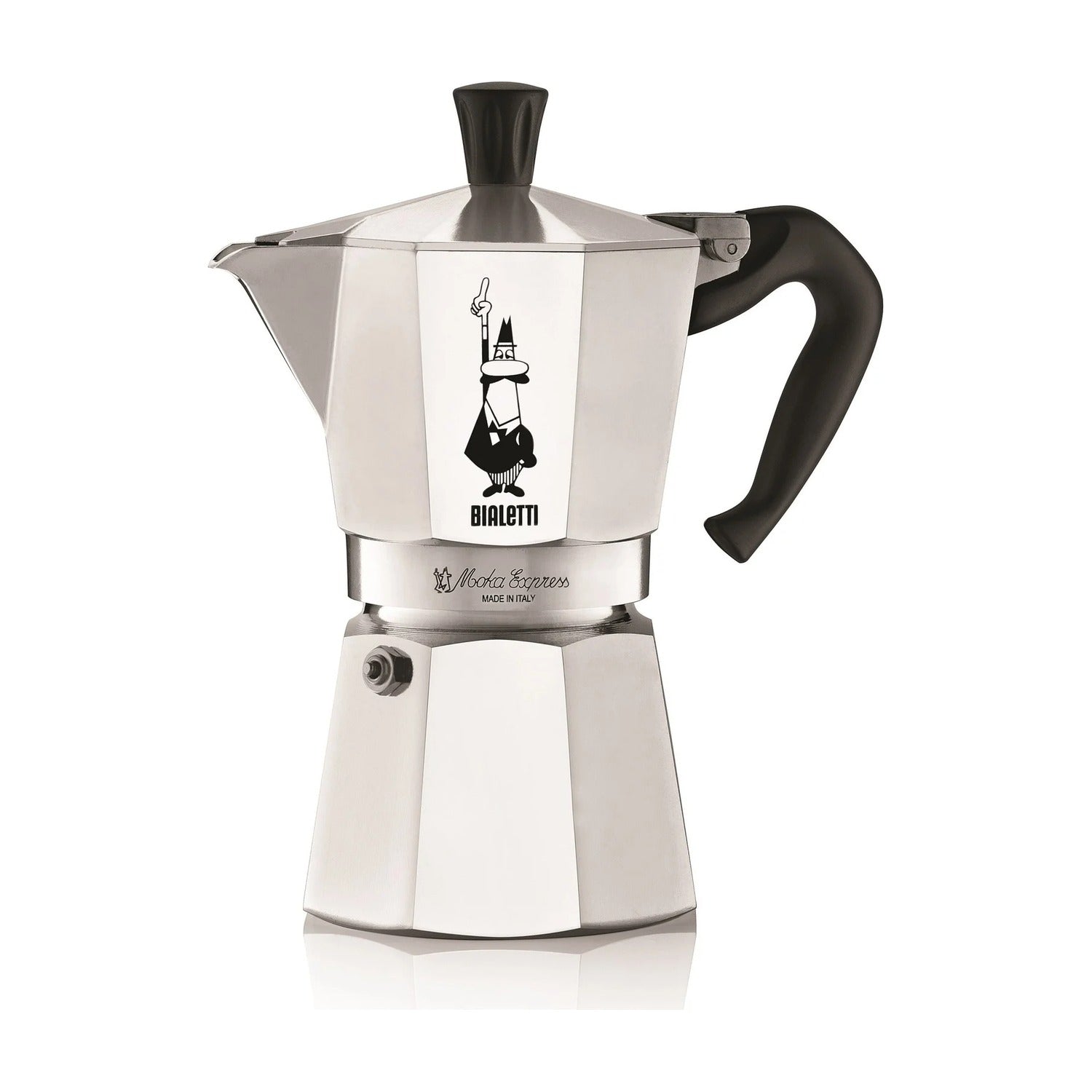 Bialetti Moka Express Percolator - 6 Kops op witte achtergrond