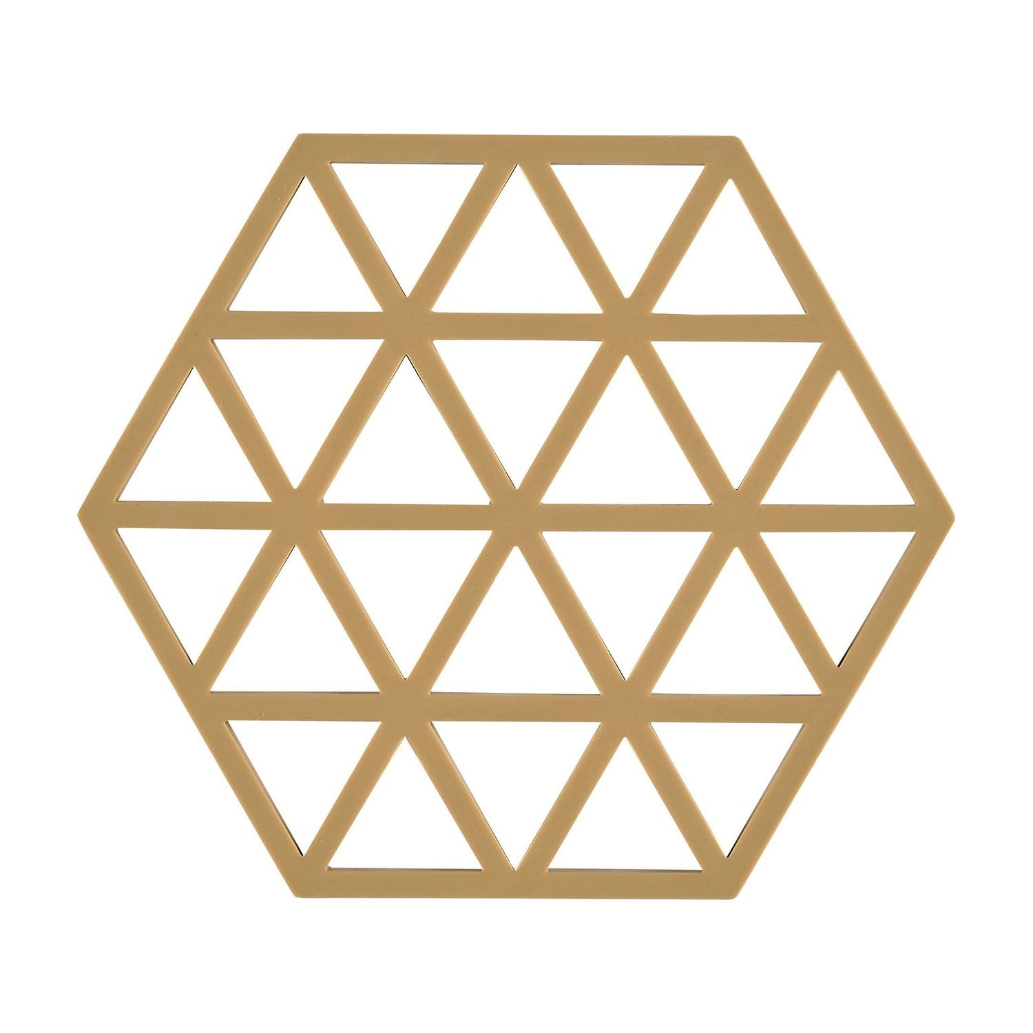Zone Denmark Triangles Onderzetter - Khaki op witte achtergrond