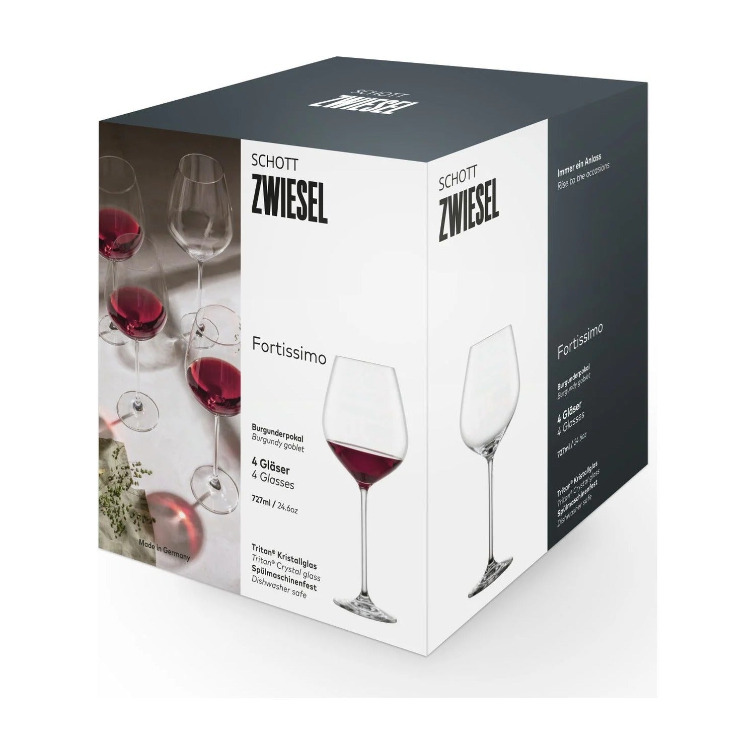 Schott Zwiesel Fortissimo Bourgogne Glazen 4 stuks - 727 ml op witte achtergrond