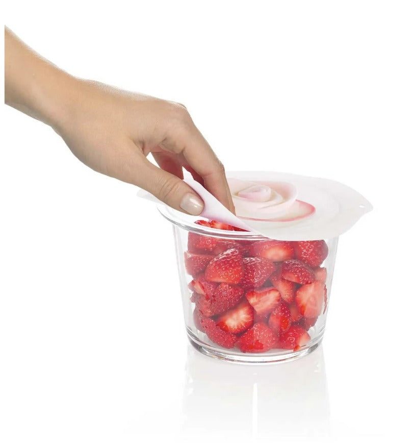 Charles Viancin Vershouddeksel Rose Frozen Wit - 15 cm op witte achtergrond