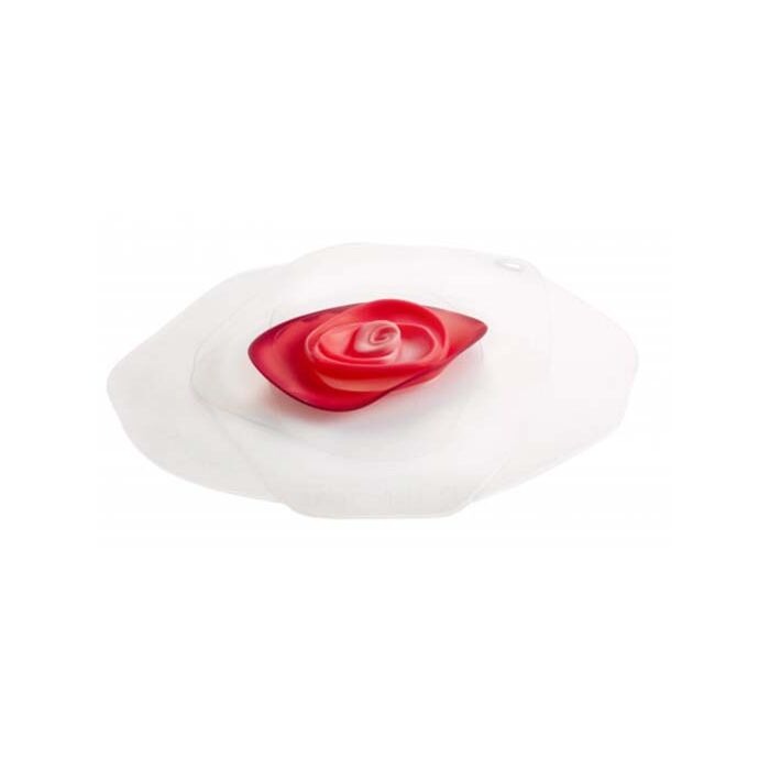 Charles Viancin Vershouddeksel Rose Frozen Rood - 15 cm op witte achtergrond