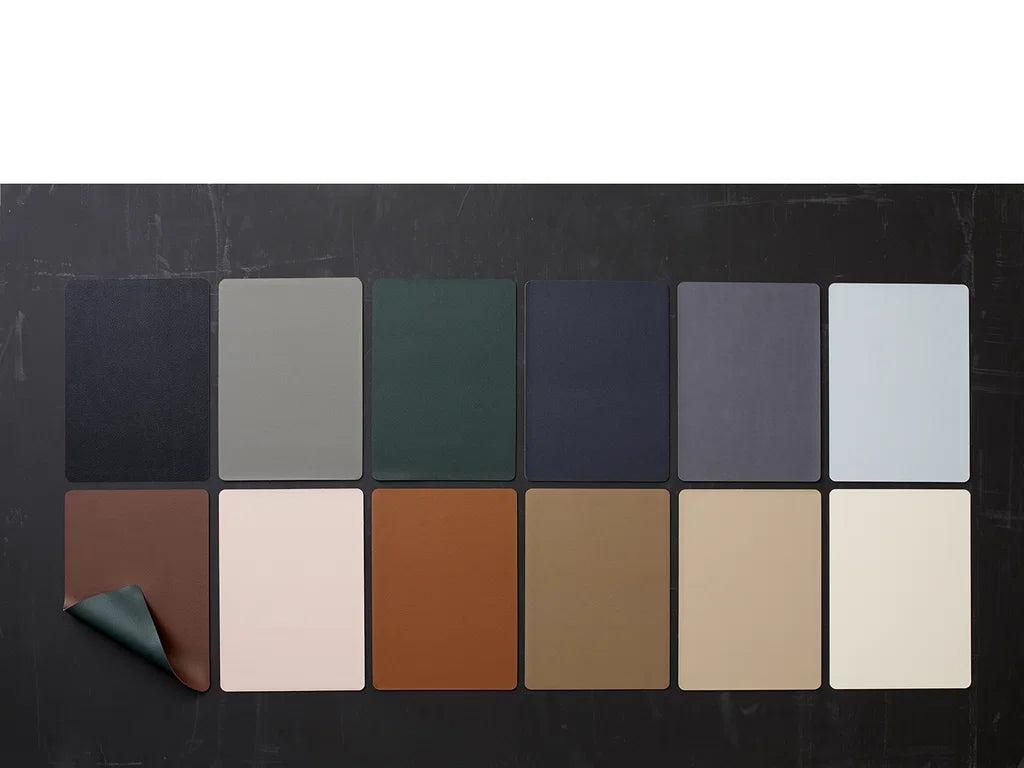 Bitz Leatherlook Placemats 4 stuks - Zwart/Bruin