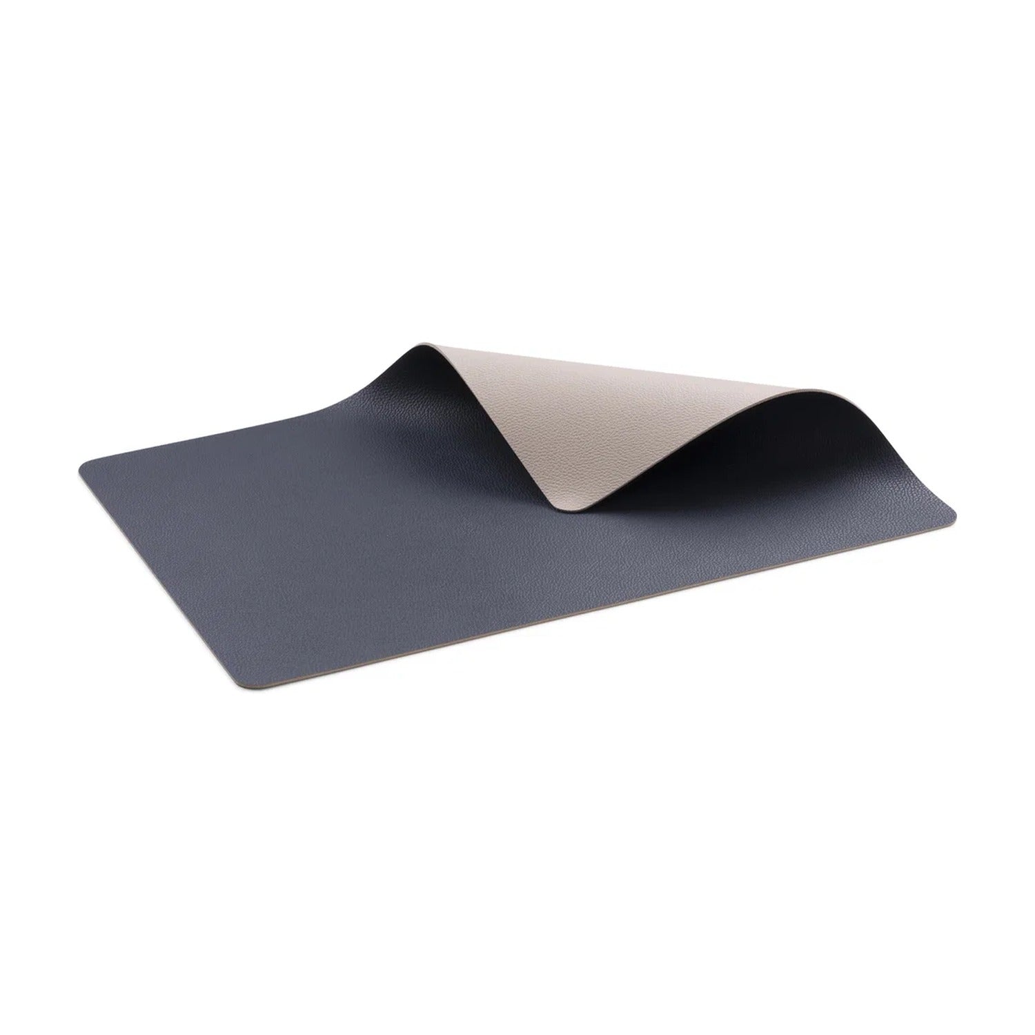 Bitz Leatherlook Placemats 4 stuks - Blauw/Zand op witte achtergrond
