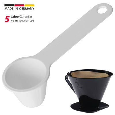 Westmark Koffie Maatlepel, wit kunststof, los met ronde schep en ophanggat in de steel