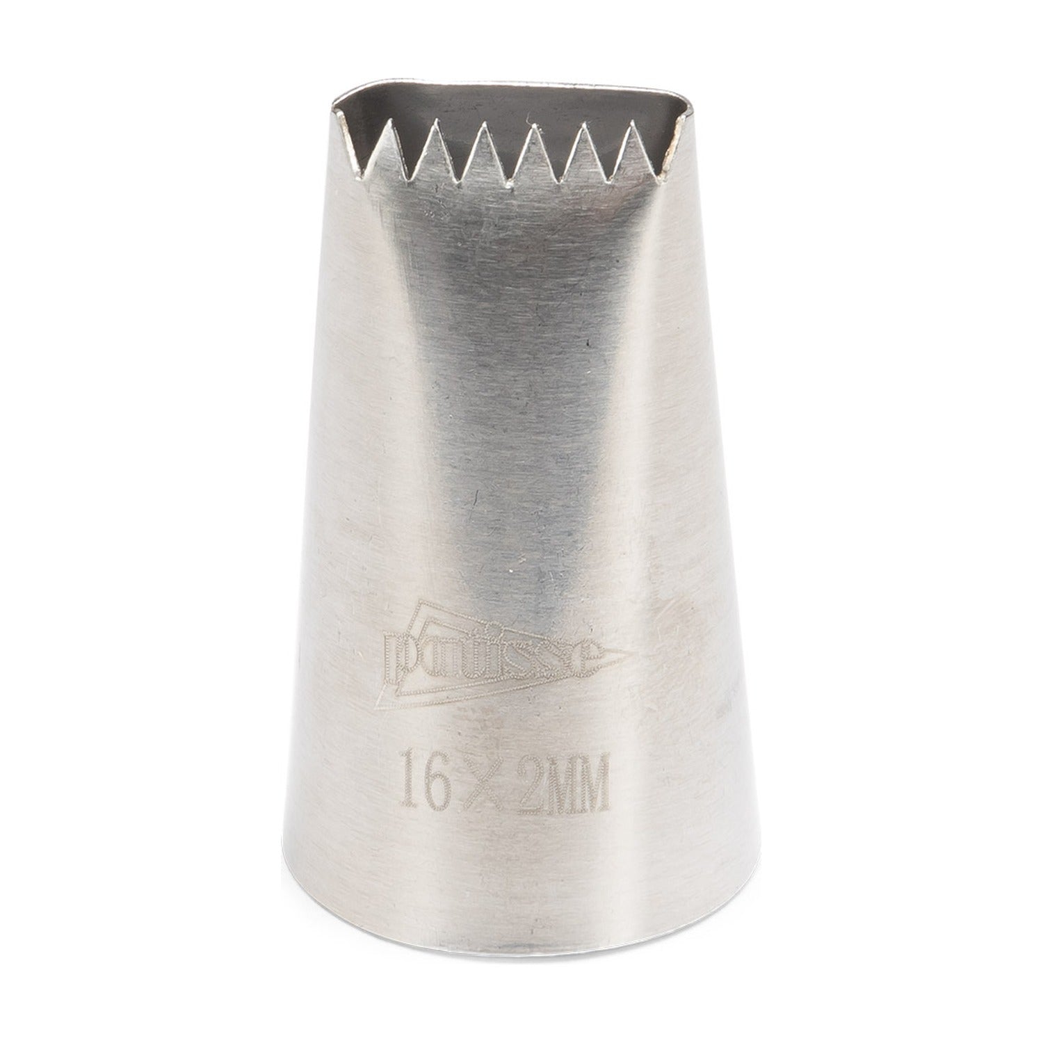 Patisse Spuitmondje RVS Vlechtwerk - 1,6 x 2 mm op witte achtergrond