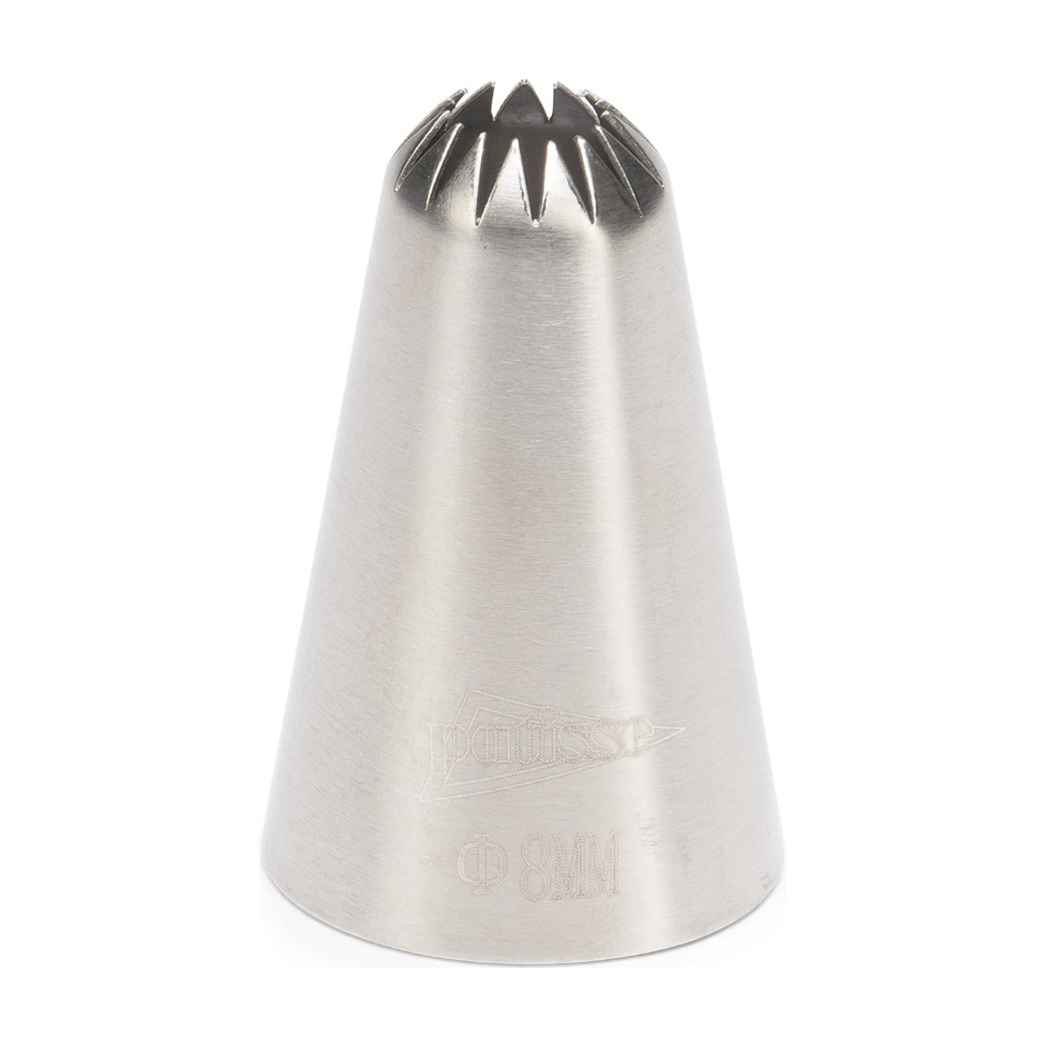 Patisse Spuitmondje RVS Rozet - 6 mm op witte achtergrond