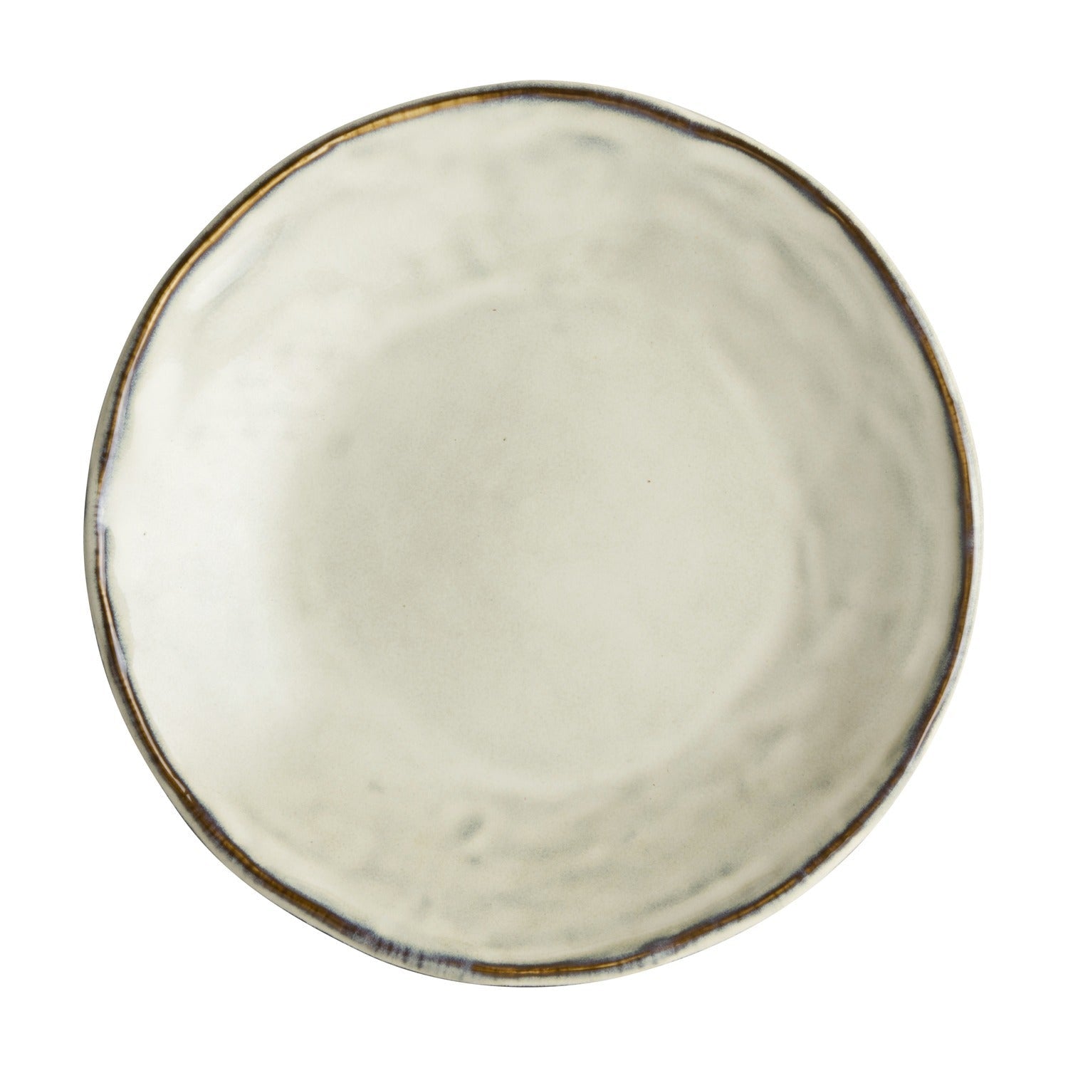 Dutch Rose Organic Gebaksbord Crème - 17 cm op witte achtergrond