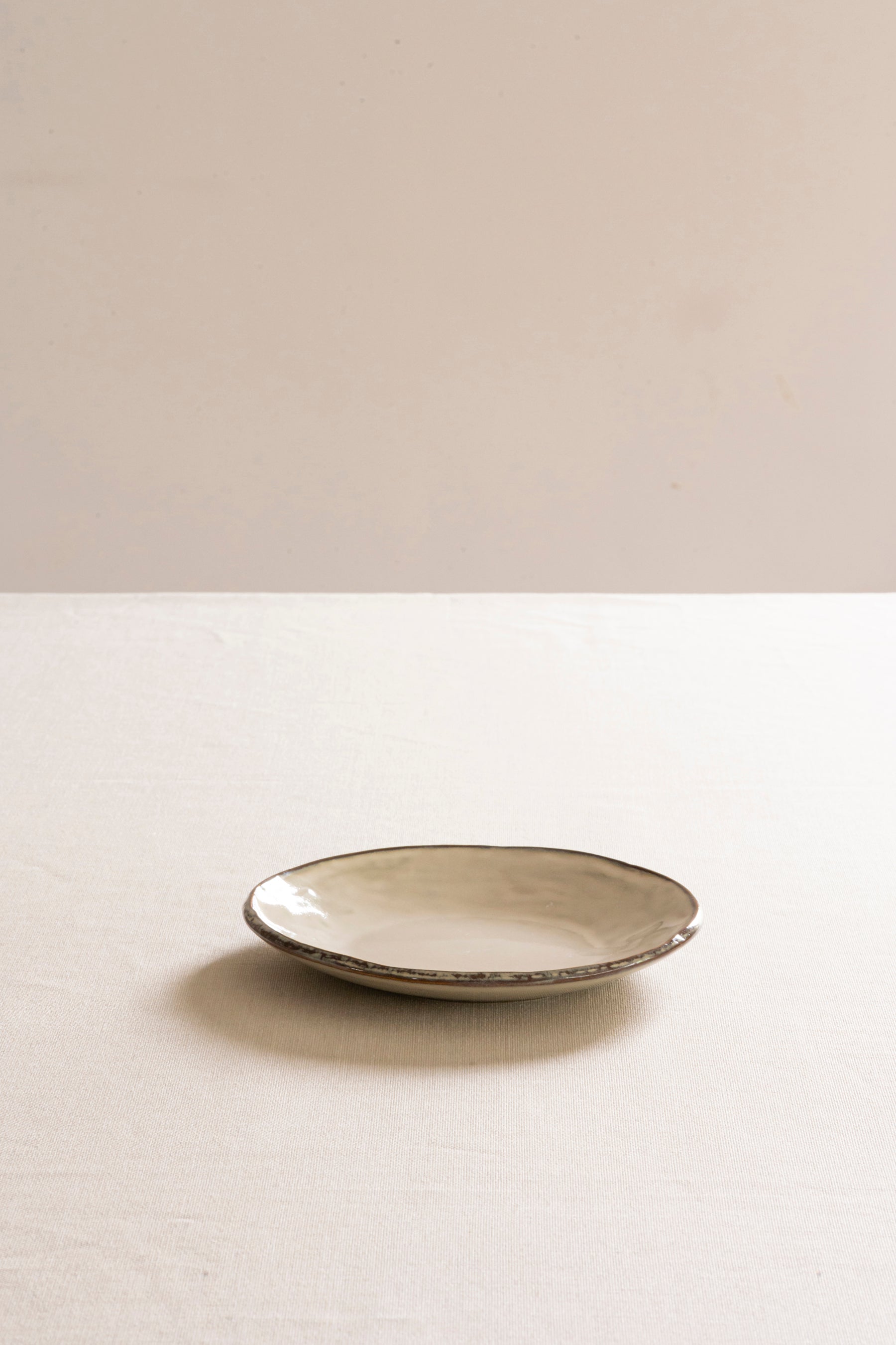 Dutch Rose Organic Gebaksbord Crème - 17 cm