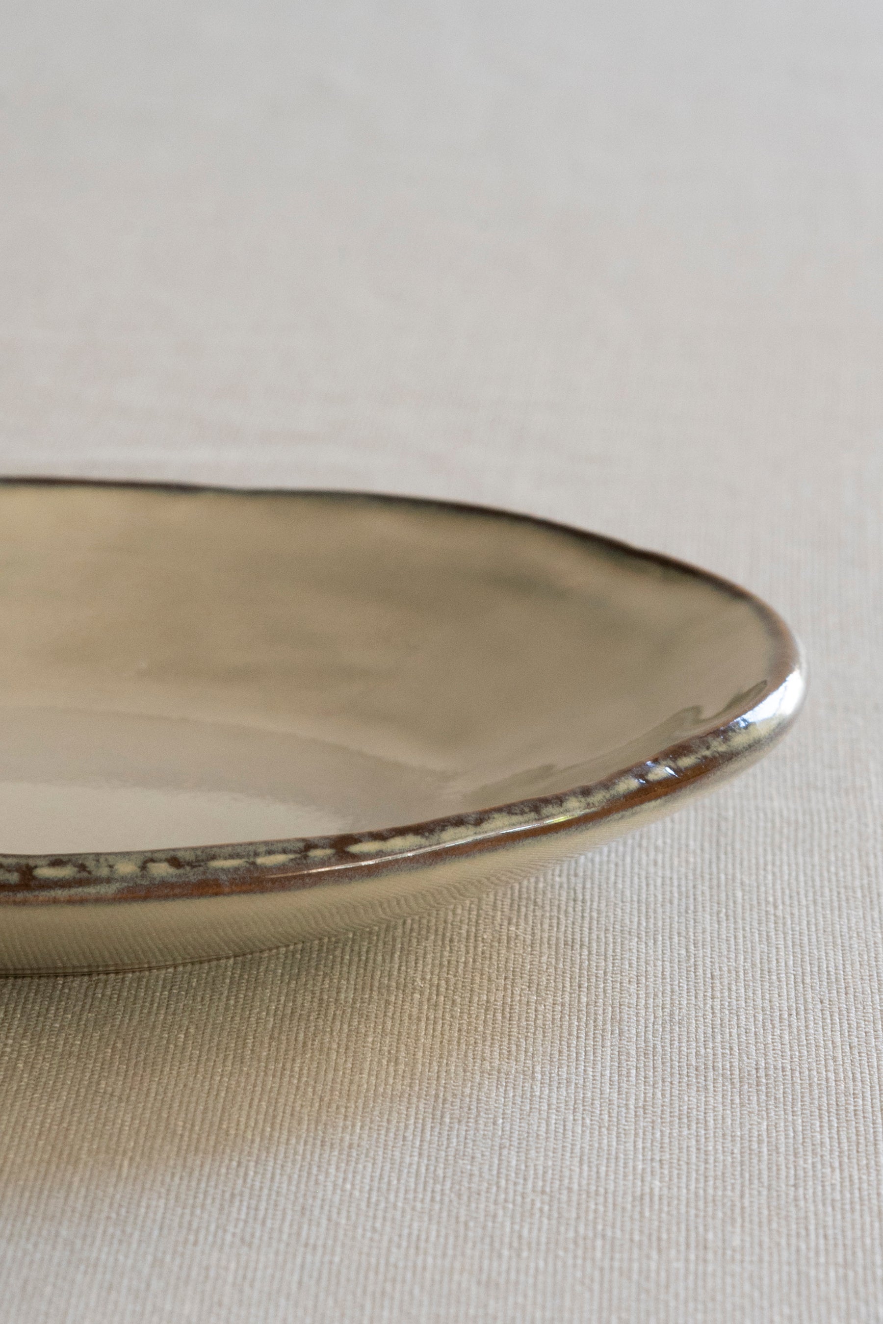 Dutch Rose Organic Gebaksbord Crème - 17 cm
