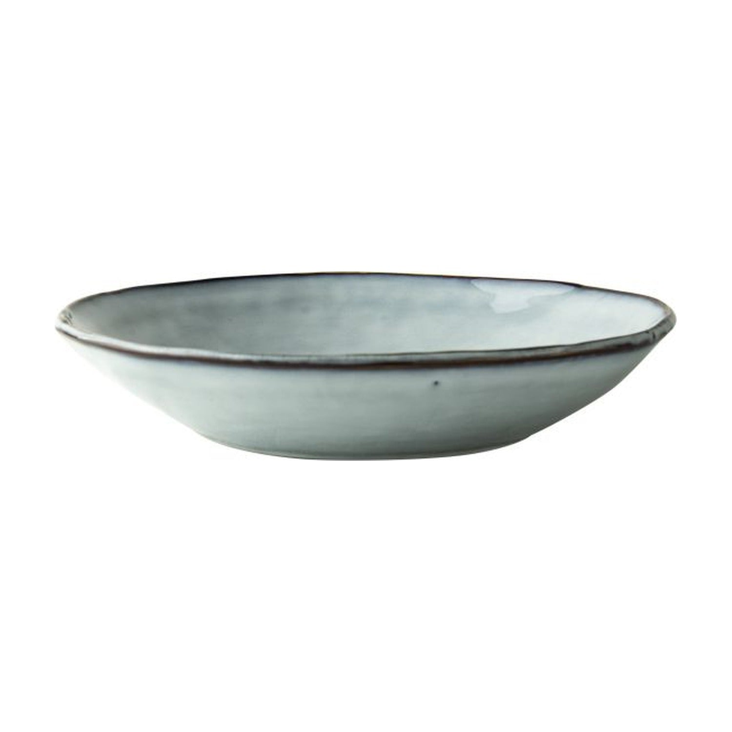 Dutch Rose Organic Diep Bord Blauw - 23,5 cm op witte achtergrond