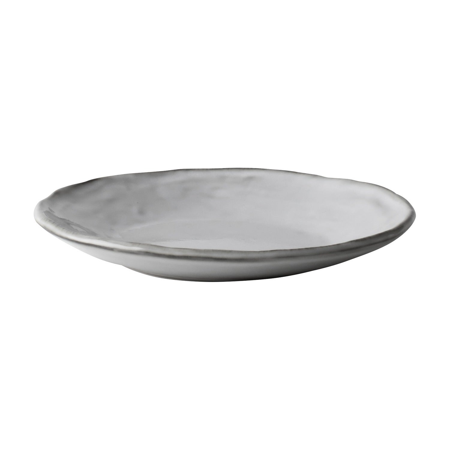 Dutch Rose Organic Gebaksbord Grijs - 17 cm op witte achtergrond