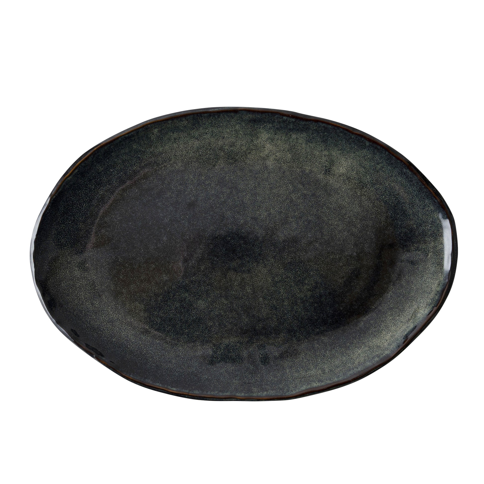 Dutch Rose Organic Serveerschaal Ovaal Groen - 40 x 28 cm
