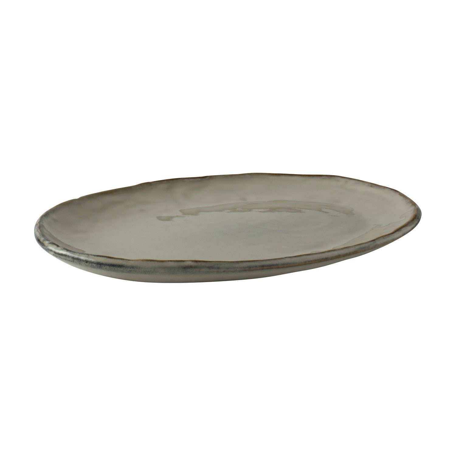 Dutch Rose Organic Serveerschaal Ovaal Crème - 40 x 28 cm op witte achtergrond