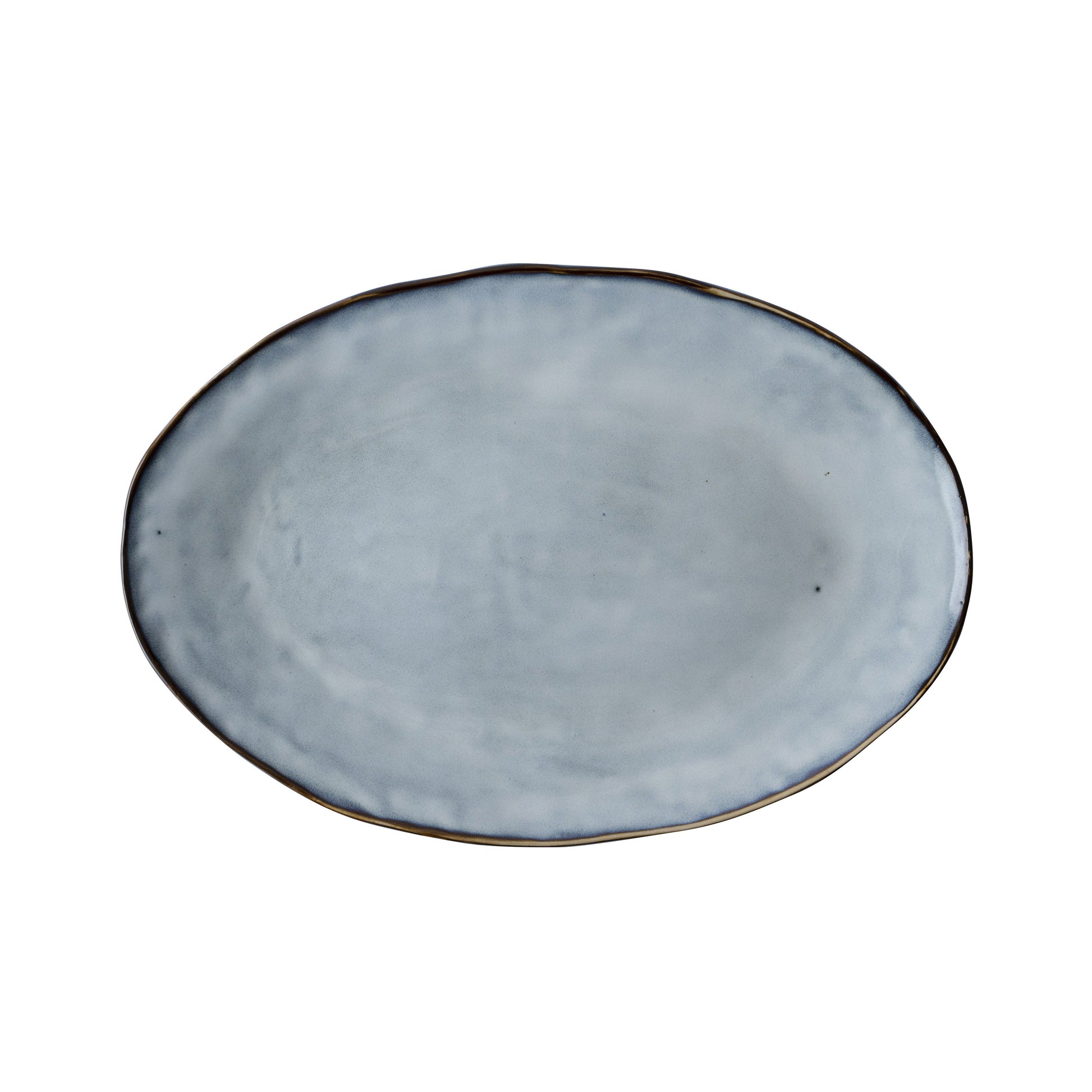 Dutch Rose Organic Serveerschaal Ovaal Blauw - 34 x 23 cm